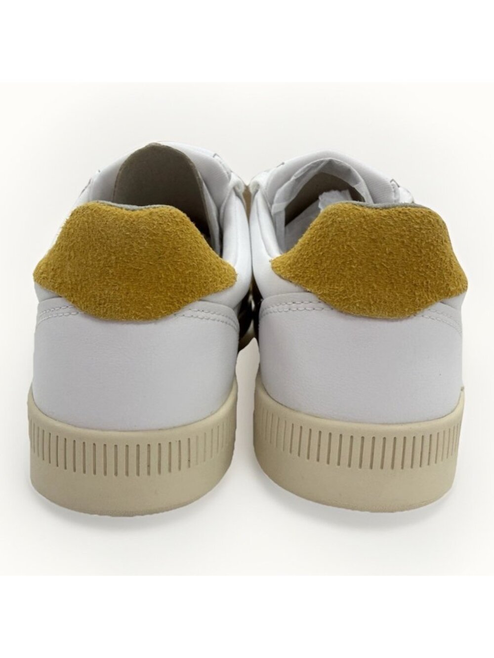 Everlane ReLeather® Court Sneaker size 6 Women's Lace-up Shoes White/Mustard - Picture 7 of 9
